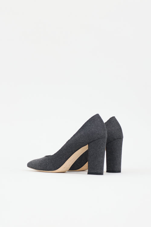Manolo Blahnik Wool Pump