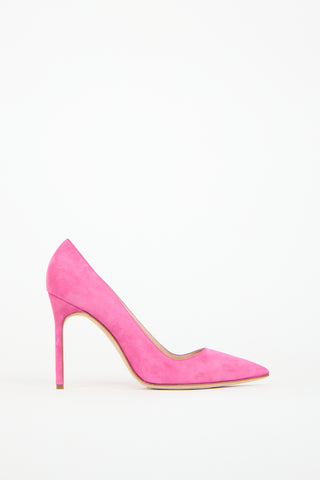 Manolo Blahnik Pink Suede BB Pump