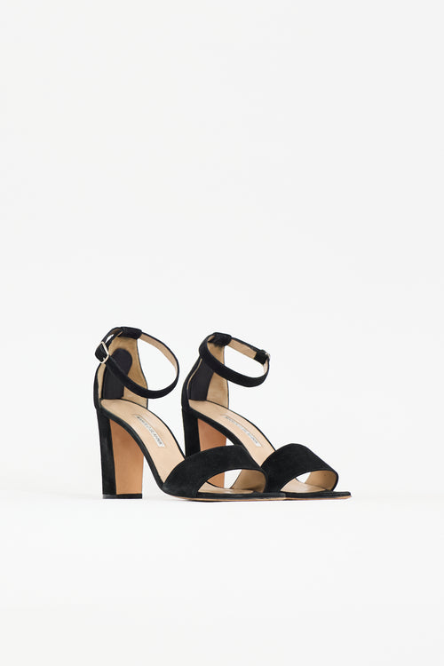 Manolo Blahnik Suede Lauratopri Sandal