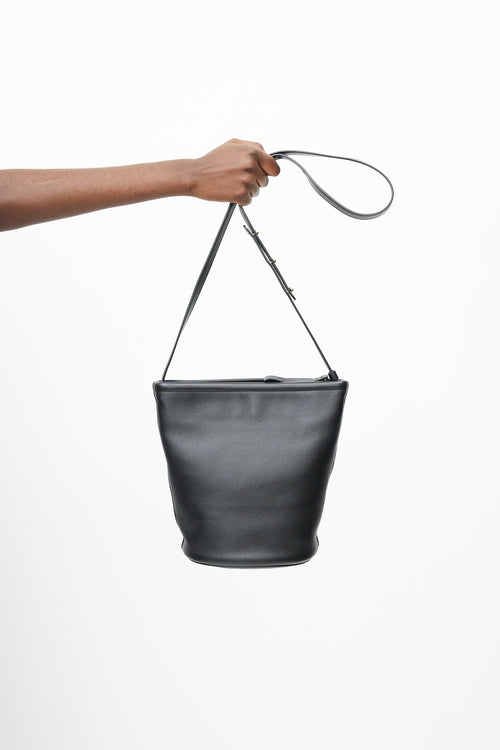 Mansur Gavriel Black Leather Bucket Bag