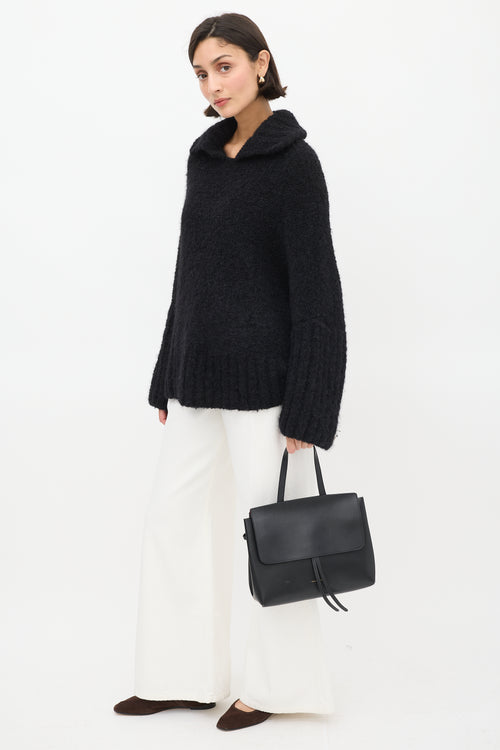 Mansur Gavriel Black Leather Lady Bag