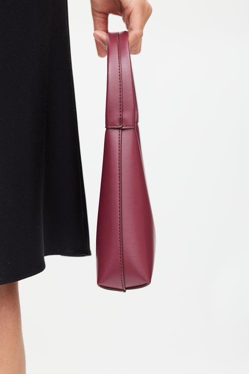 Mansur Gavriel Burgundy Leather Apparis Bag