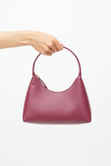 Mansur Gavriel Burgundy Leather Apparis Bag