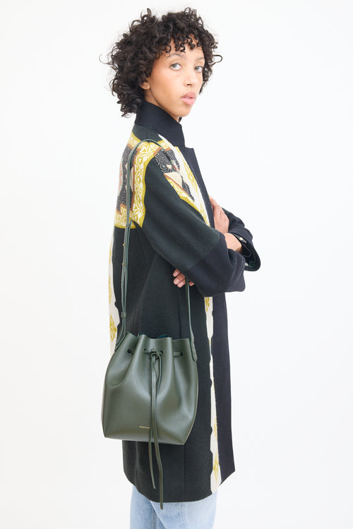 Mansur Gavriel Green Leather Mini Bucket Bag