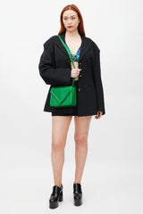 Mansur Gavriel Green Leather M Frame Box Bag