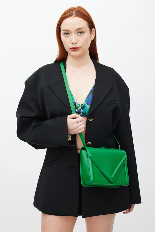 Mansur Gavriel Green Leather M Frame Box Bag