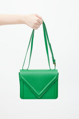 Mansur Gavriel Green Leather M Frame Box Bag