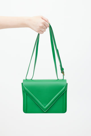 Mansur Gavriel Green Leather M Frame Box Bag