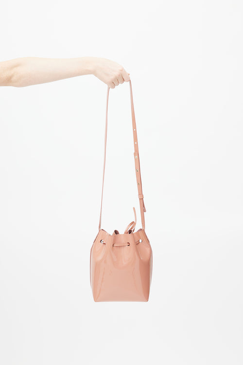 Mansur Gavriel Pink Patent Bucket Bag