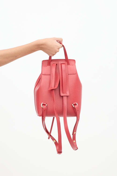 Mansur Gavriel Red Leather Classic Backpack