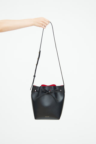 Mansur Gavriel Black Leather Bucket Bag