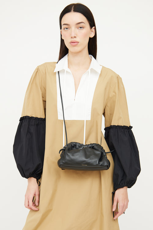 Mansur Gavriel Black & Flamma Mini Cloud Clutch