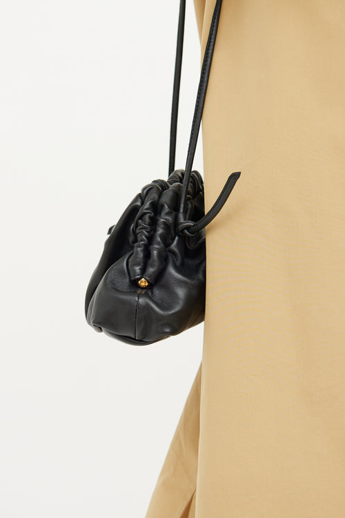 Mansur Gavriel Black & Flamma Mini Cloud Clutch