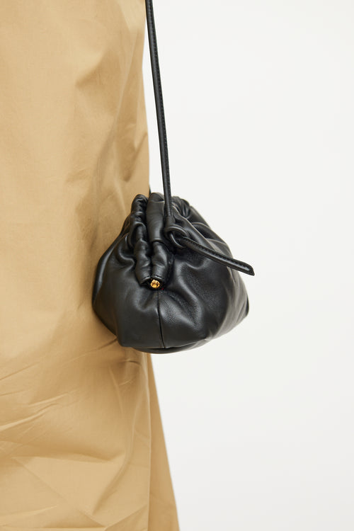 Mansur Gavriel Black & Flamma Mini Cloud Clutch