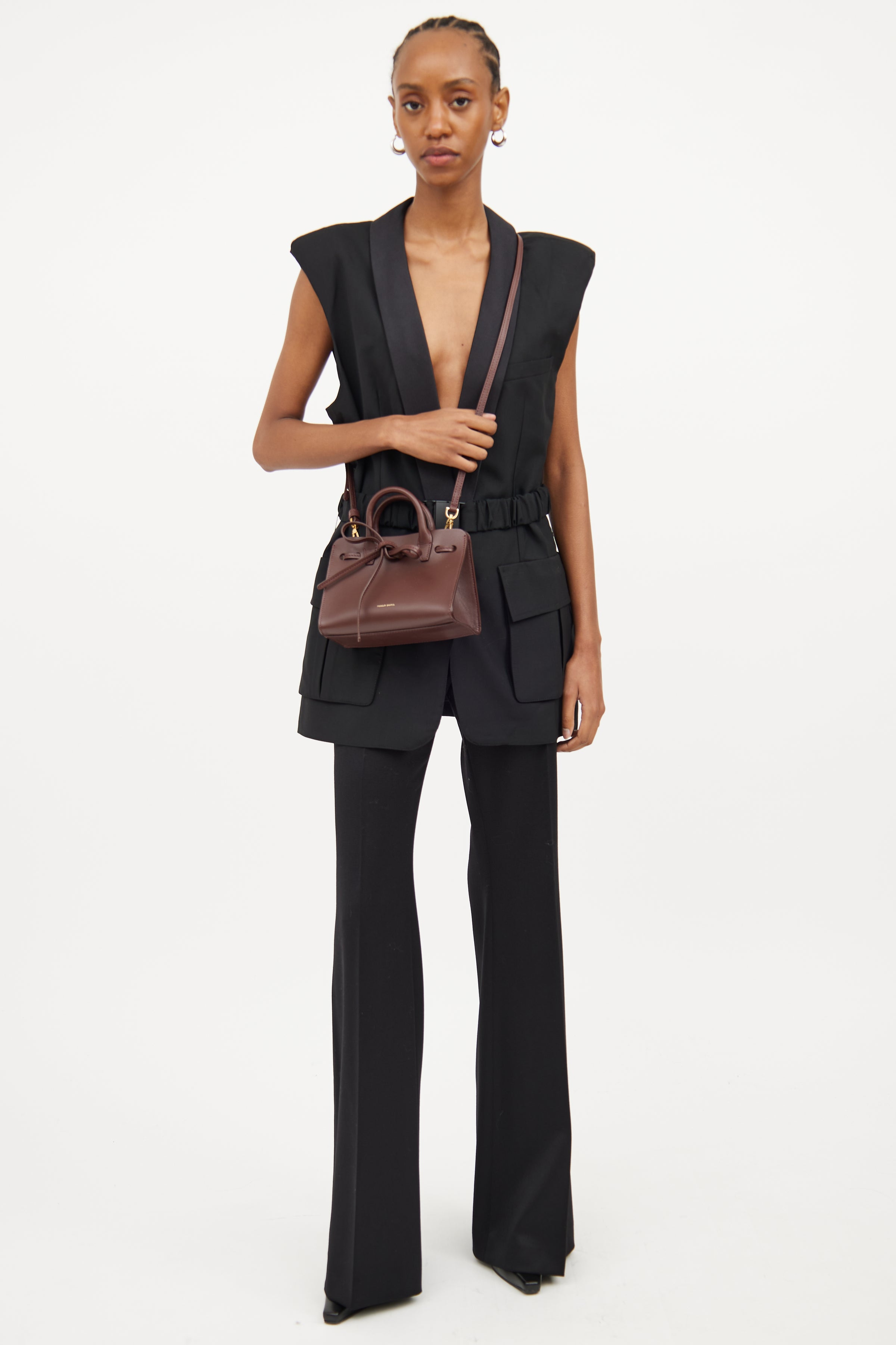 Sun Bag Mansur Gavriel Mini Top Handle Bag Leather Handbag Mansur