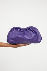 Mansur Gavriel Purple Leather Cloud Clutch