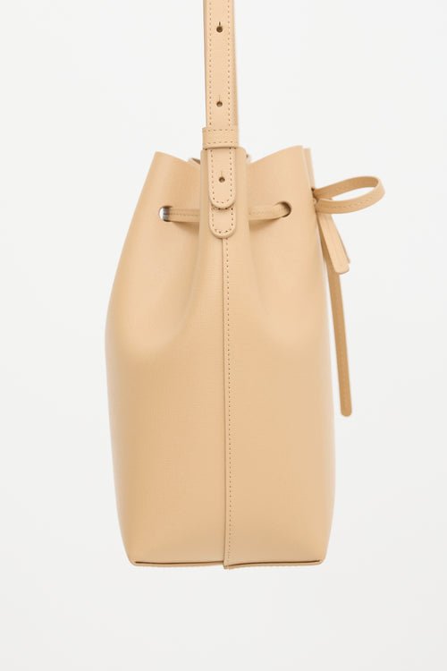 Mansur Gavriel Saffiano Leather Bucket Bag