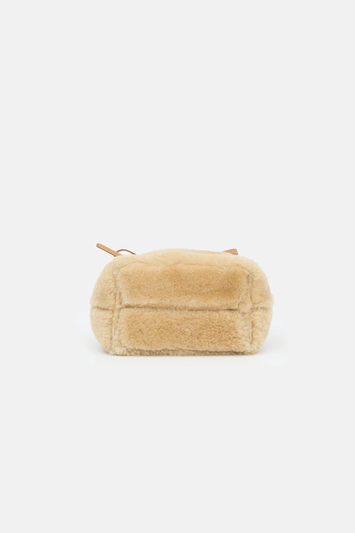 Mansur Gavriel Shearling Mini Bucket Bag