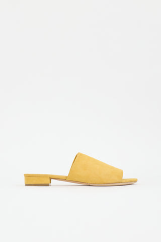 Mansur Gavriel Suede Flat Mule