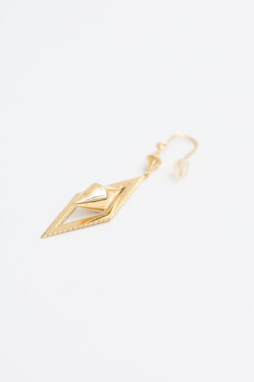 Fine Jewelry 18K Yellow Gold Diamond Drop Earrings