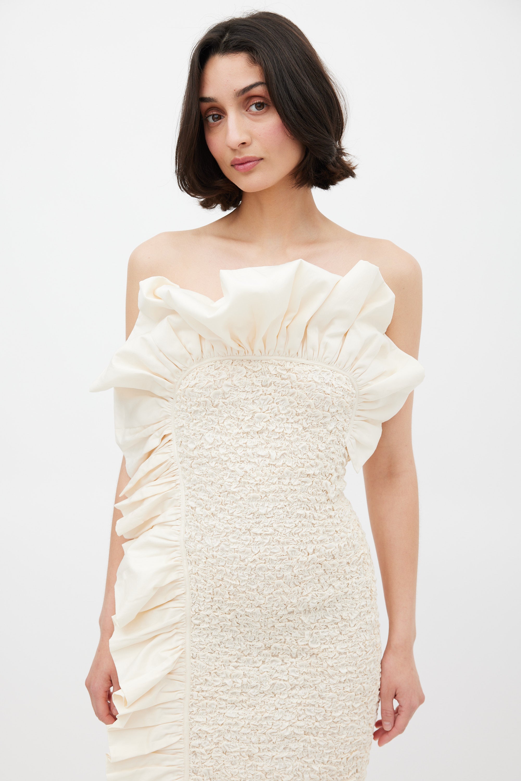 mara hoffman kana ruffled cotton midi dress MARA HOFFMAN Luna Ruffle Midi Dress by Mara Hoffman