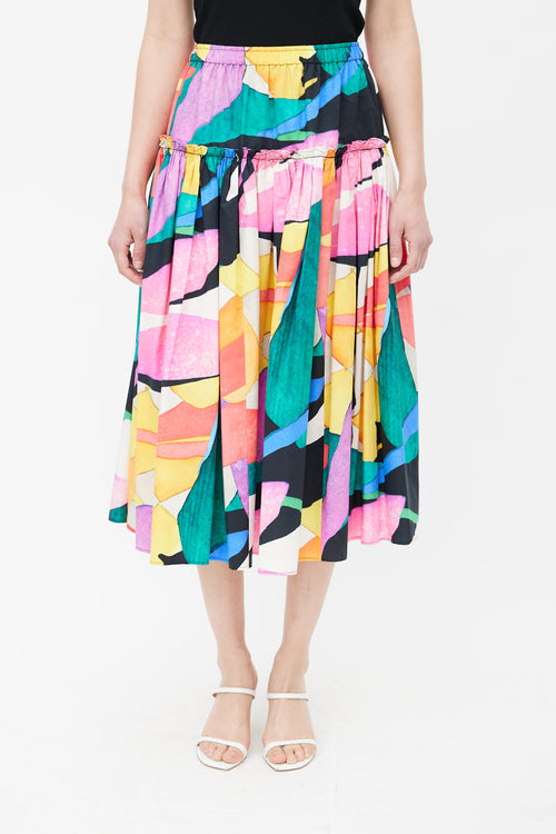 Mara Hoffman Multicolour Print Midi Skirt