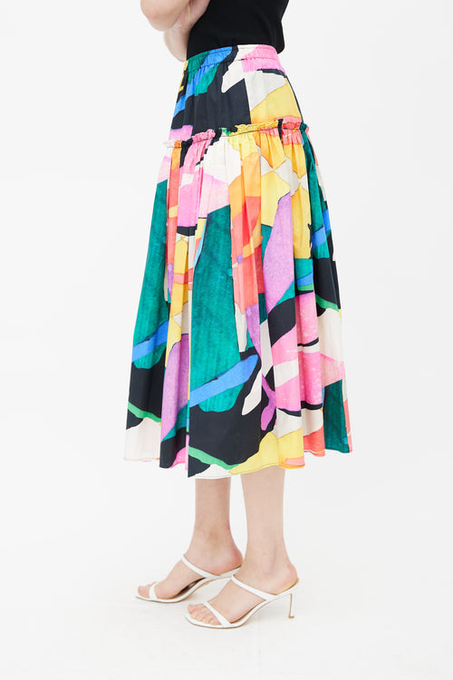 Mara Hoffman Multicolour Print Midi Skirt