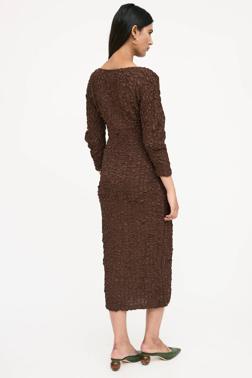 Mara Hoffman Ruched Longsleeve Dress