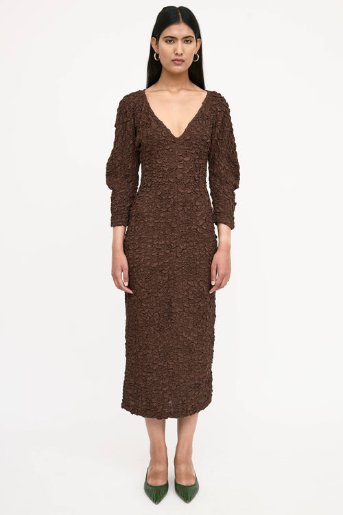 Mara Hoffman Ruched Longsleeve Dress