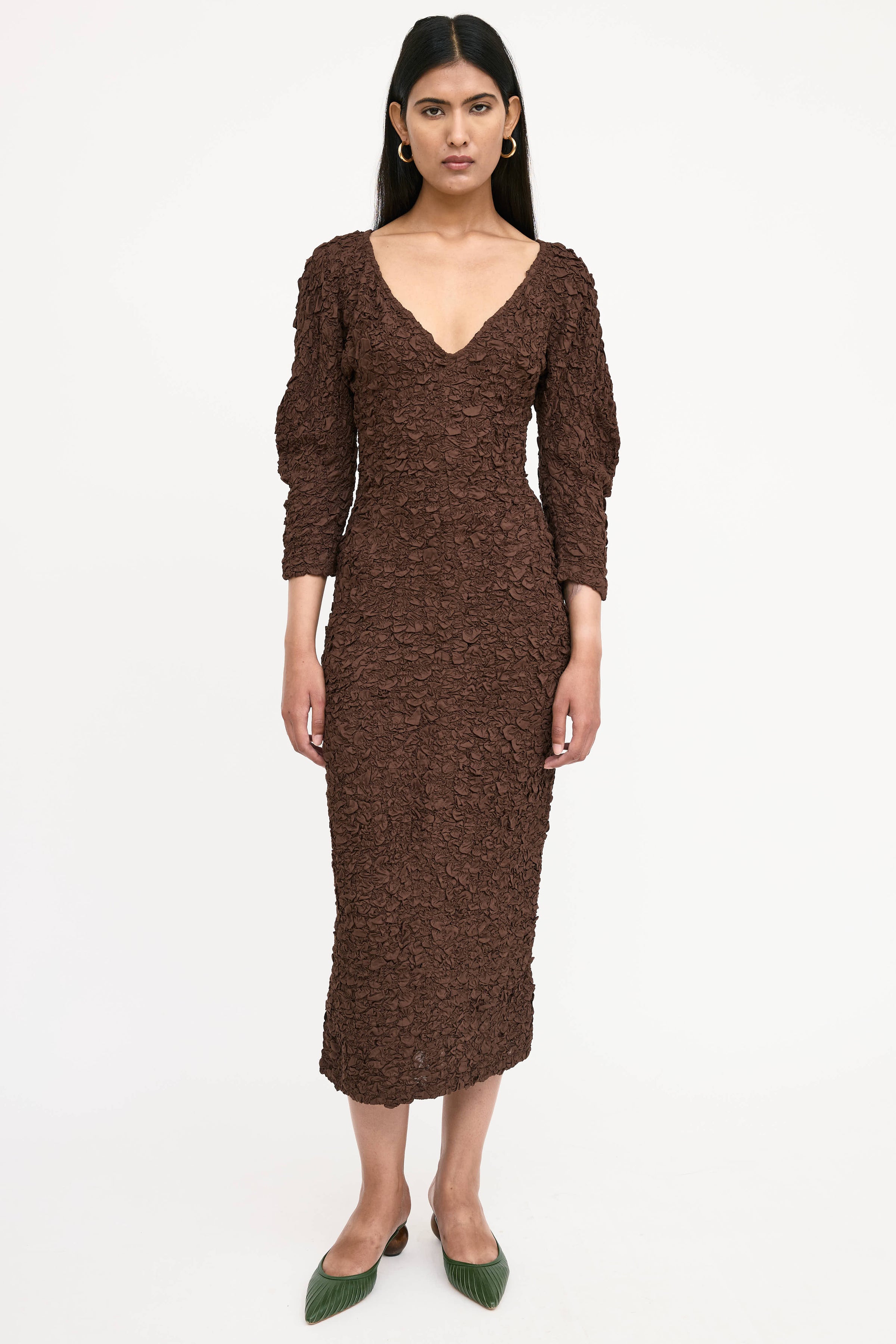 Mara Hoffman // Ruched V-Neck Dress VSP Consignment Mara Hoffman // Ruched V-Neck Dress VSP Consignment