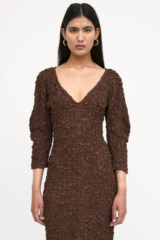 Mara Hoffman Ruched Longsleeve Dress