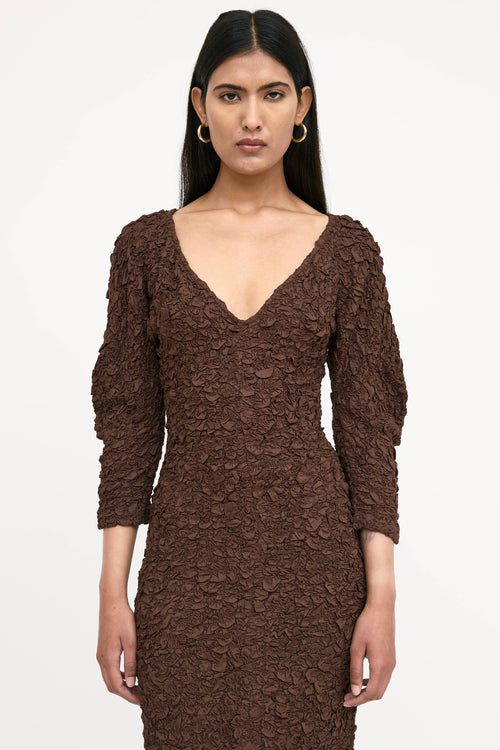 Mara Hoffman Ruched Longsleeve Dress