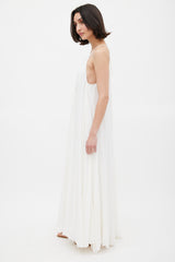 Mara Hoffman White & Multicolour Beaded Trapeze Dress