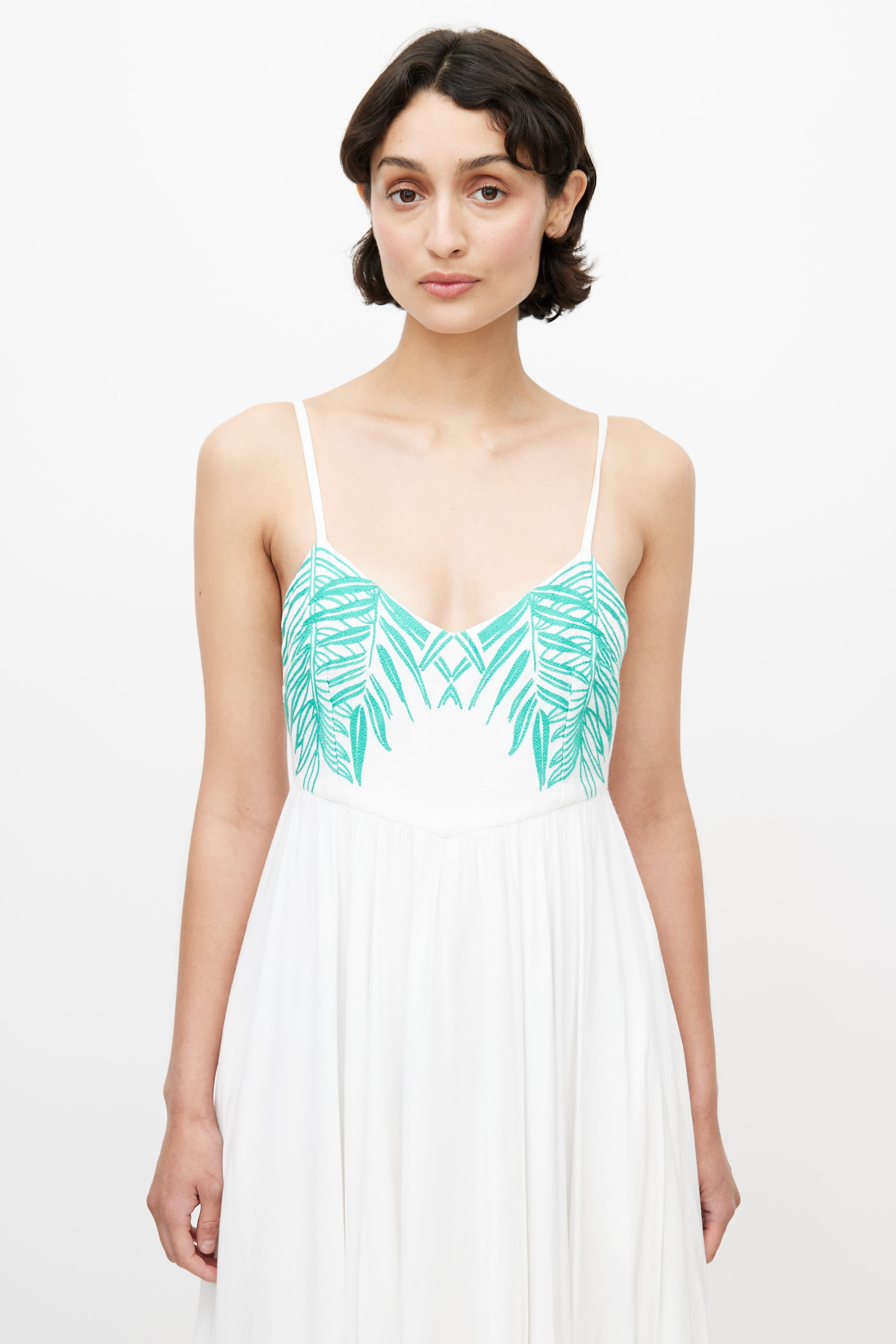embroidered maxi dress mara hoffman Mara Hoffman Embroidered Maxi Dress White