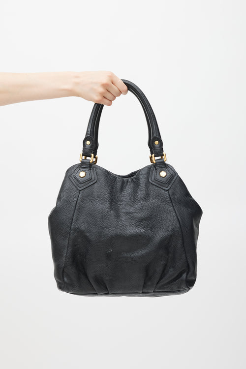 Marc Jacobs Black & Gold Leather Francesca Bag
