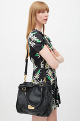Marc Jacobs Black & Gold Leather Francesca Bag