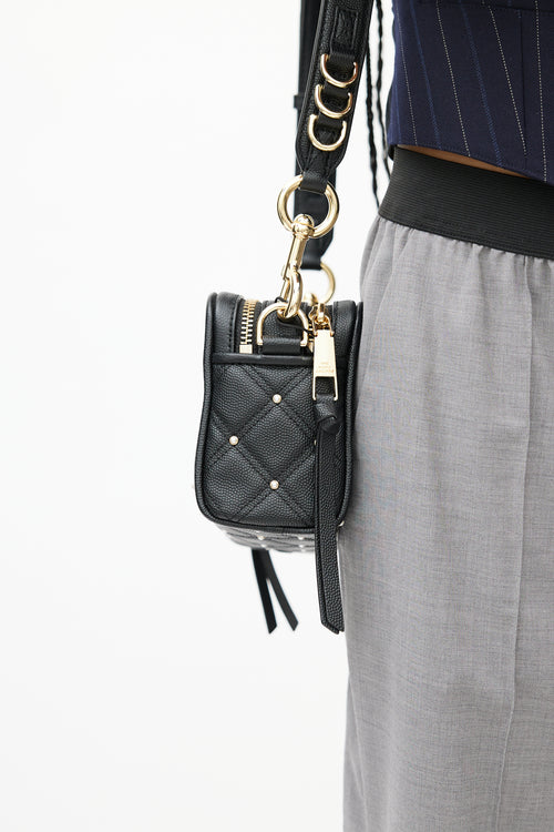 Marc Jacobs Black & Gold Quilted Snapshot Bag