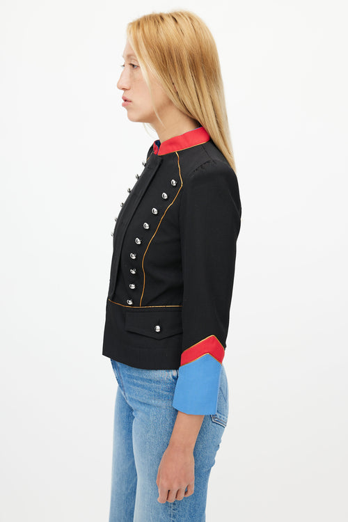 Marc Jacobs Black & Multicolour Military Jacket