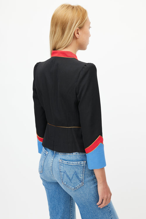 Marc Jacobs Black & Multicolour Military Jacket