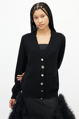 Marc Jacobs // Black The Jewelled Button Cardigan – VSP