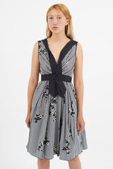 Marc Jacobs Black & White Gingham Floral Dress
