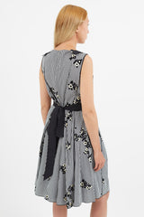 Marc Jacobs Black & White Gingham Floral Dress