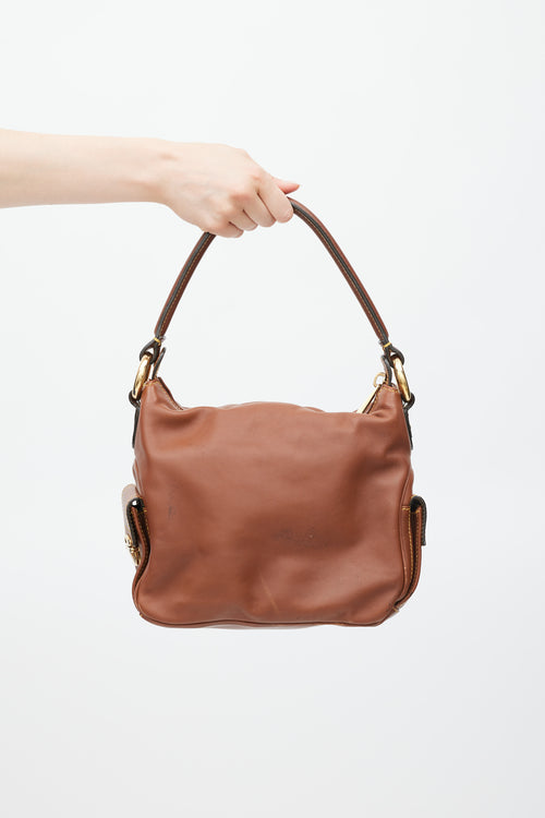 Marc Jacobs Brown & Gold Leather Blake Cargo Bag