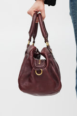 Marc Jacobs Burgundy & Gold Leather Bag