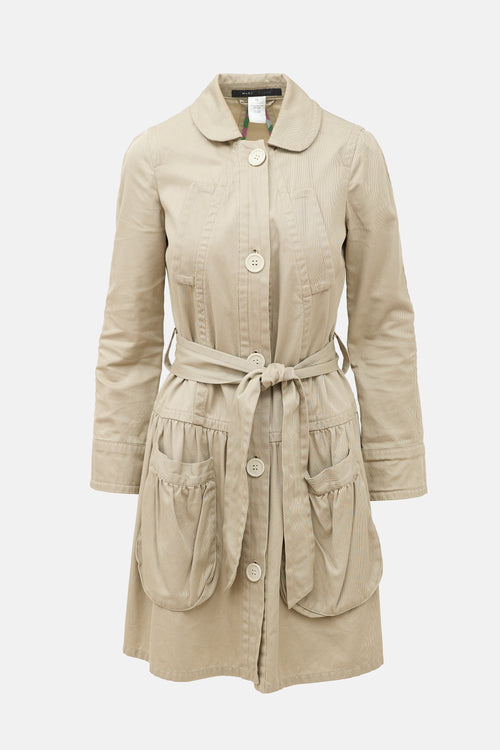 Marc Jacobs Twill Belted Coat