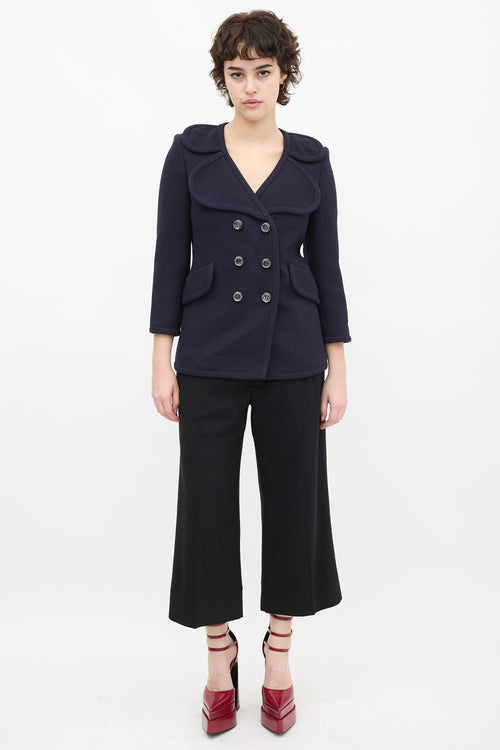 Marc Jacobs Navy Wool Double Breasted Jacket