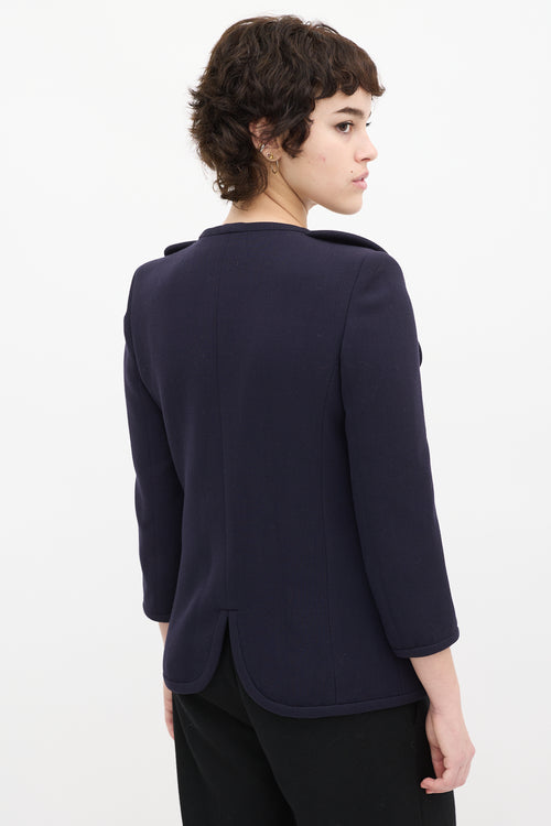 Marc Jacobs Navy Wool Double Breasted Jacket