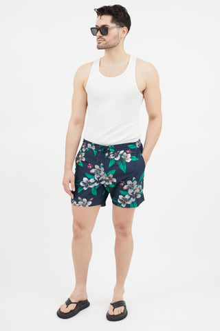 Marc Jacobs Navy & Multicolour Floral Swim Short