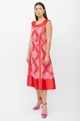 Red & Pink Lace Midi Dress Red & Pink Lace Midi Dress
