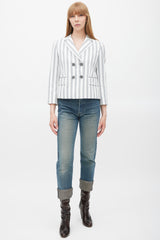 Marc Jacobs Black Velour Double Breasted Jacket